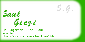 saul giczi business card